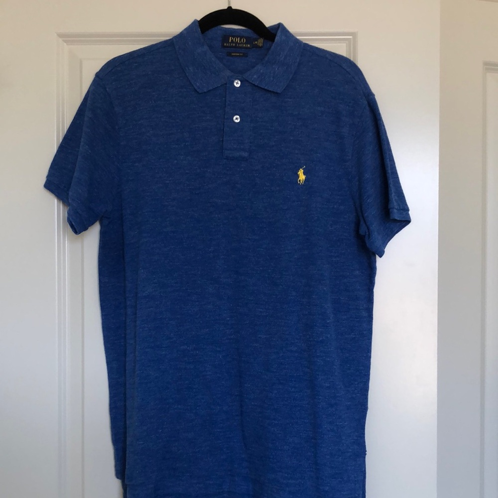 Men’s Polo by Ralph Lauren, blue, custom fit, Large